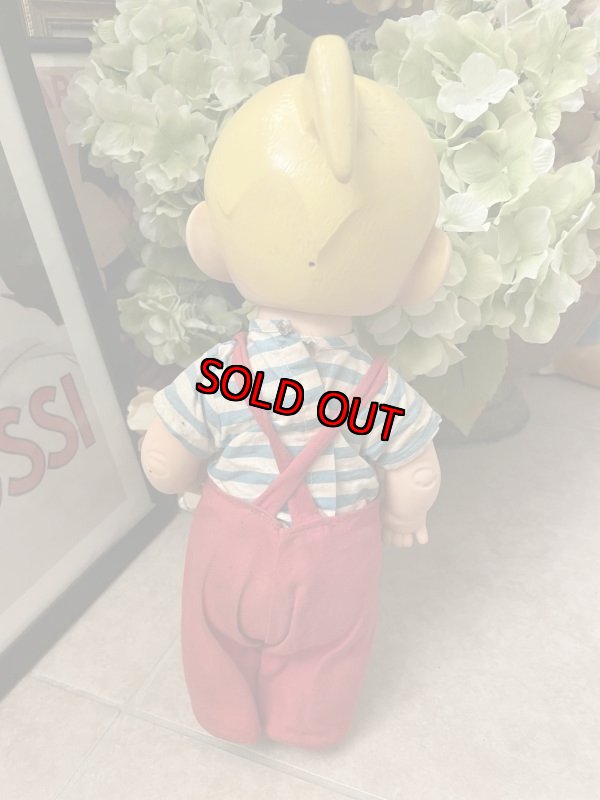 画像5: Dennis the Menace Rubber doll Red Overall 1958 (B) /  わんぱくデニス　ラバードール　青と白Tシャツ、レッドオーバーオール (5)
