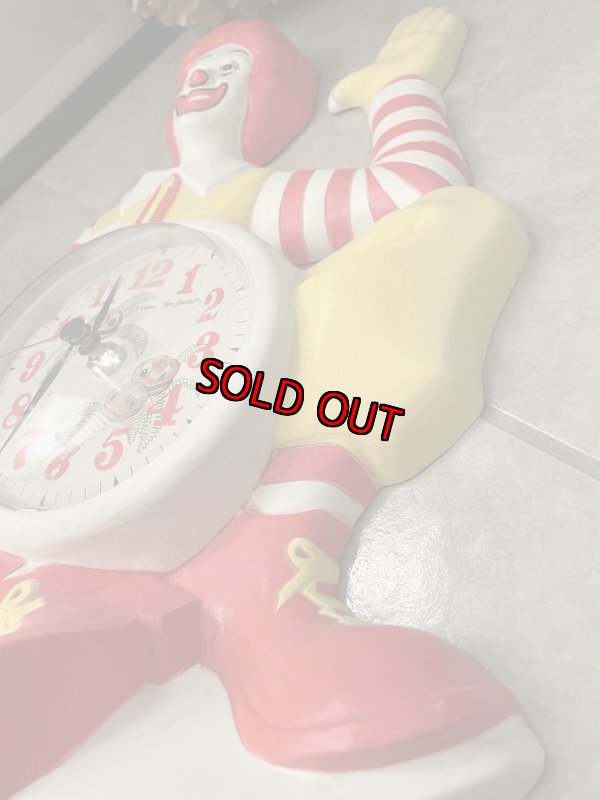 画像15: McDonalds Ronald  Plastic Wall Clock / マクドナルド、ロナルドのプラスチック製、壁時計　ウォールクロック (15)