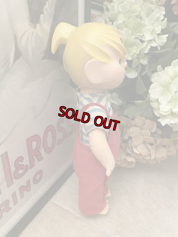 画像6: Dennis the Menace Rubber doll Red Overall 1958 (B) /  わんぱくデニス　ラバードール　青と白Tシャツ、レッドオーバーオール (6)