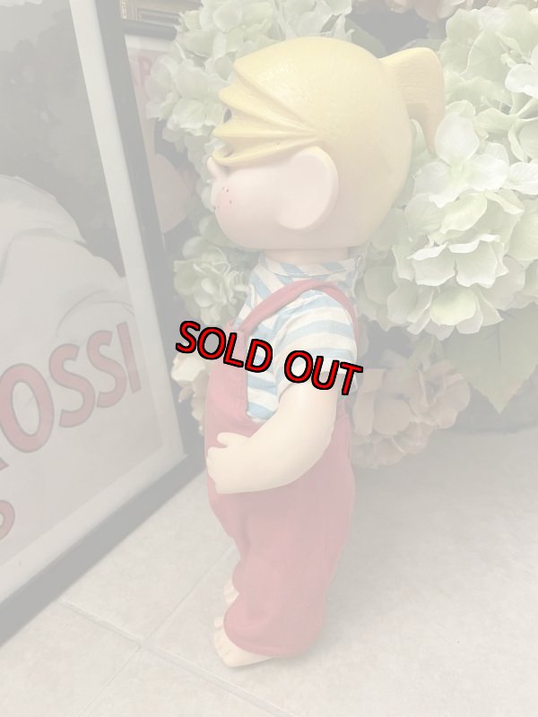 画像4: Dennis the Menace Rubber doll Red Overall 1958 (B) /  わんぱくデニス　ラバードール　青と白Tシャツ、レッドオーバーオール (4)