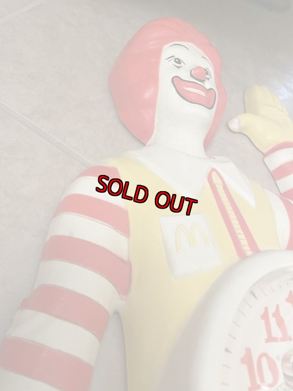 画像13: McDonalds Ronald  Plastic Wall Clock / マクドナルド、ロナルドのプラスチック製、壁時計　ウォールクロック (13)
