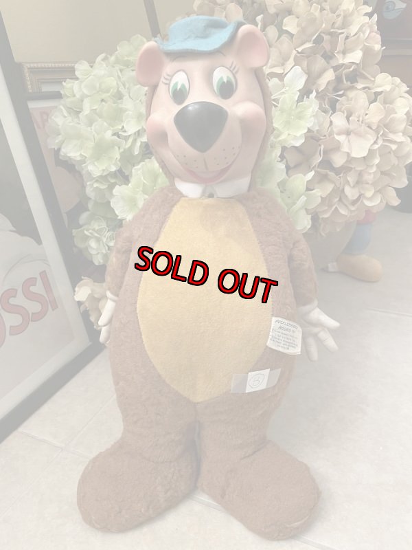 画像1: Hanna Barbera Yogi Bear Knickerbockers Rubber Face Plush Doll 1959 (B ) / ハンナバーベラ　ヨギベア ニッカーボッカー ラバーフェイスぬいぐるみ　 (1)