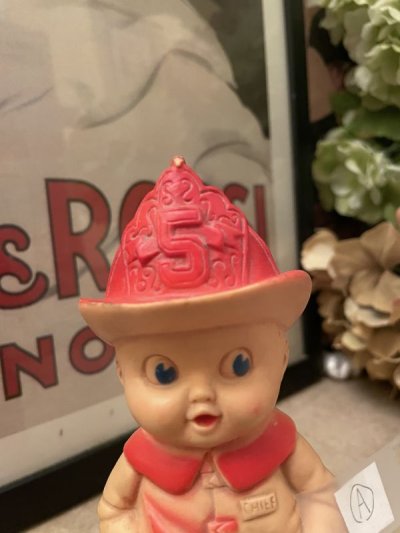 画像2: Fire fighter Sun Rubber Vinyl Squeak Doll (A) / 消防士　サンラバー　ソフビ、ラバードール　