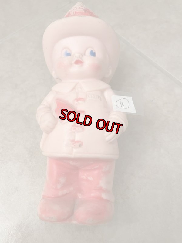 画像8: Fire fighter Sun Rubber Vinyl Squeak Doll (B) / 消防士　サンラバー　ソフビ、ラバードール　 (8)
