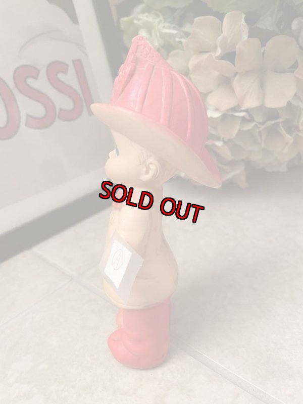 画像3: Fire fighter Sun Rubber Vinyl Squeak Doll (A) / 消防士　サンラバー　ソフビ、ラバードール　 (3)