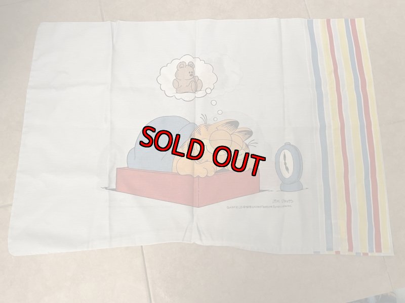 画像1: Garfield the Cat Bedtime Pillowcase 1978 / ガーフィールド　ベッドタイム  ピローケース (1)