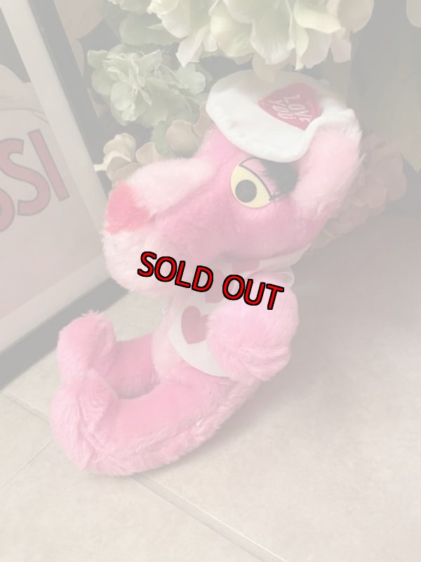画像3: Pink Panther Stuffed Plush Doll Love You Hat / ピンクパンサーぬいぐるみ ラブユー帽子 (3)
