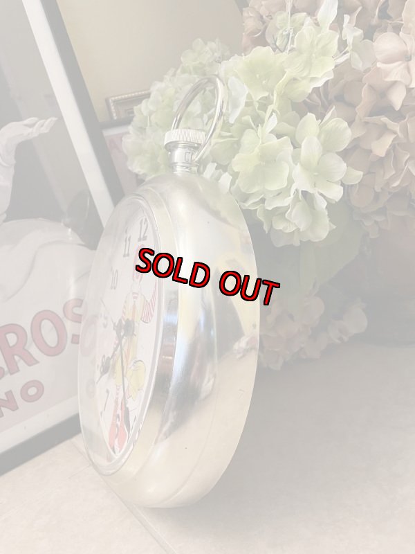 画像4: McDonalds Ronald  Round Large Wall Clock 70’s / マクドナルド、ロナルドの丸い壁時計　大きいウォールクロック (4)