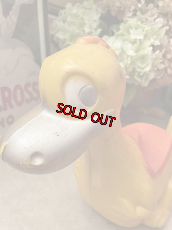 画像5: Flintstones Dino plastic yellow pull toy 60’s  / ハンナバーベラ　フリントストーン　ディノ　イエロー　プル　トイ　 (5)