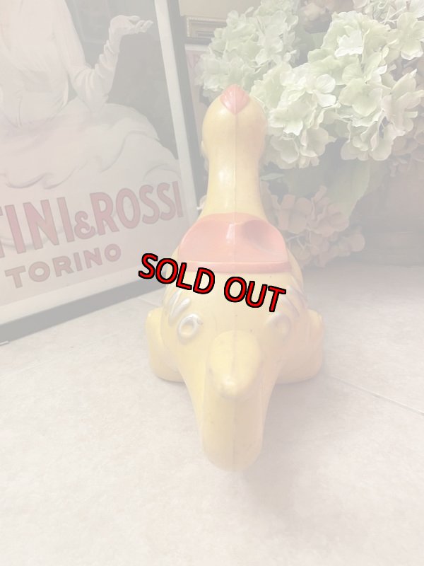 画像2: Flintstones Dino plastic yellow pull toy 60’s  / ハンナバーベラ　フリントストーン　ディノ　イエロー　プル　トイ　 (2)