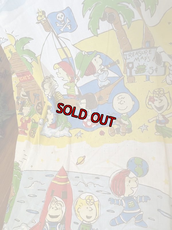 画像4:  Snoopy western fabric Box Sheet (B) / スヌーピー　ボックスシーツ　生地　ウエスターン (4)