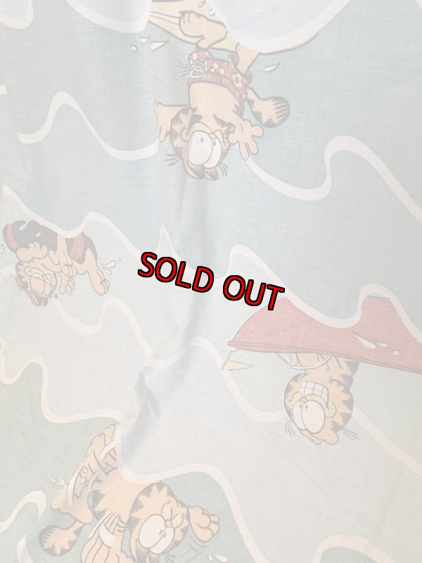 画像9: Garfield the Cat flat sheet 1978 / ガーフィールド サーフィン フラットシーツ (9)