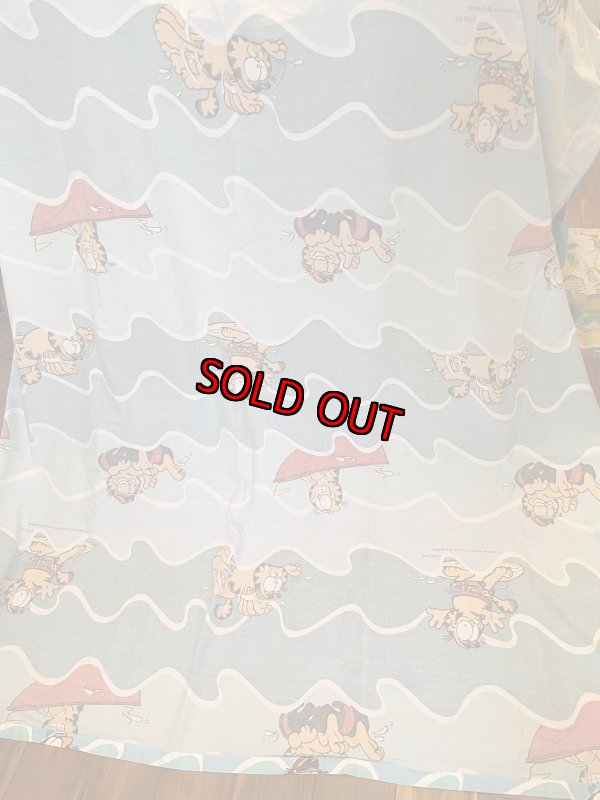 画像7: Garfield the Cat flat sheet 1978 / ガーフィールド サーフィン フラットシーツ (7)