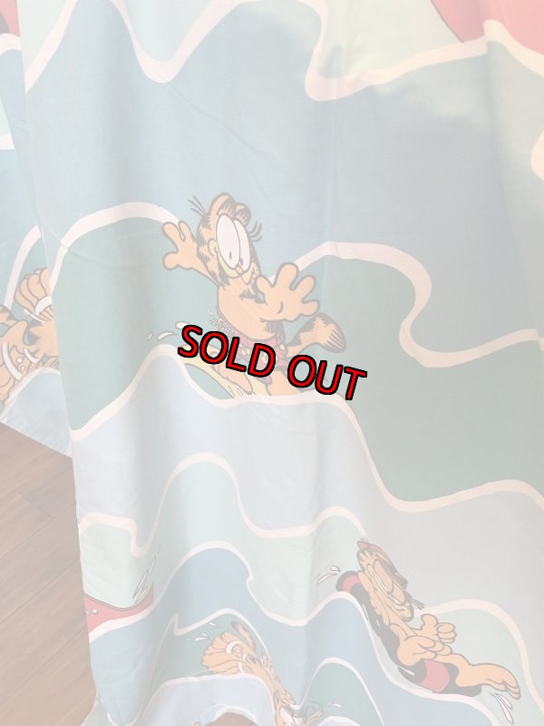 画像2: Garfield the Cat flat sheet 1978 / ガーフィールド サーフィン フラットシーツ (2)