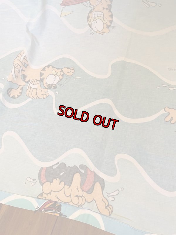 画像8: Garfield the Cat flat sheet 1978 / ガーフィールド サーフィン フラットシーツ (8)
