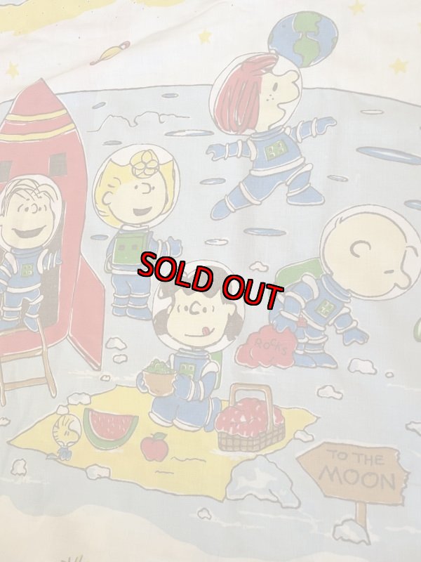 画像4:  Snoopy western fabric Flat Sheet (B) / スヌーピー　フラットシーツ　生地　ウエスターン (4)