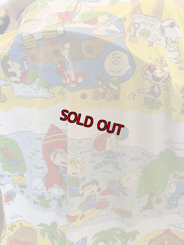 画像3:  Snoopy western fabric Box Sheet (B) / スヌーピー　ボックスシーツ　生地　ウエスターン (3)