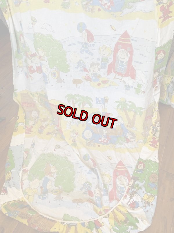 画像5:  Snoopy western fabric Box Sheet (B) / スヌーピー　ボックスシーツ　生地　ウエスターン (5)