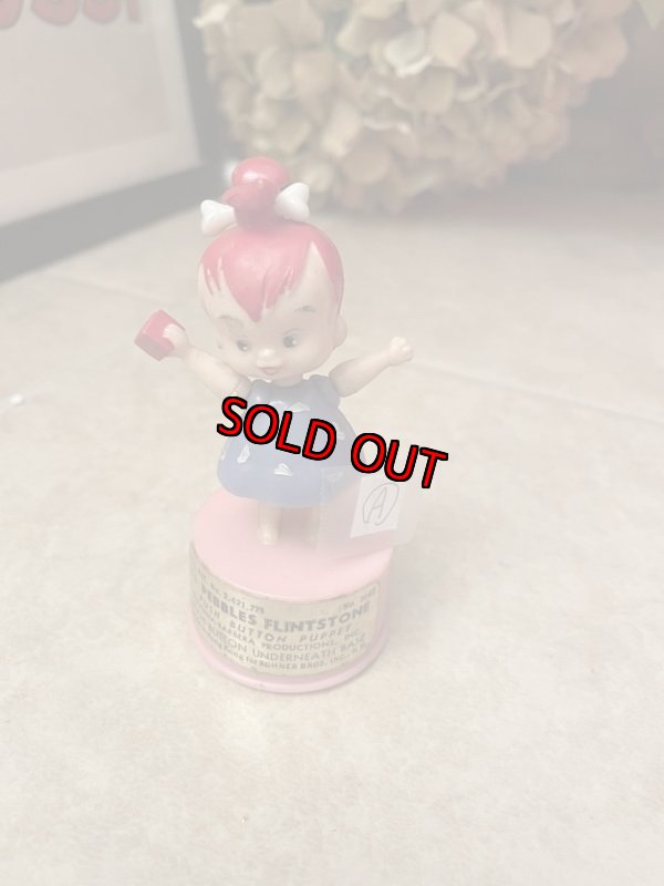 画像1: Flintstones Pebbles Push Puppet (A) / ハンナバーベラ　フリントストーン　ペブルス　プッシュパペット (1)