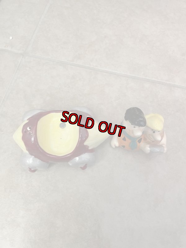 画像8: Flintstones Magnetic Ceramic Salt & Pepper (C) / フリントストーン　陶器製、塩コショウのセット マグネティック丸太 (8)