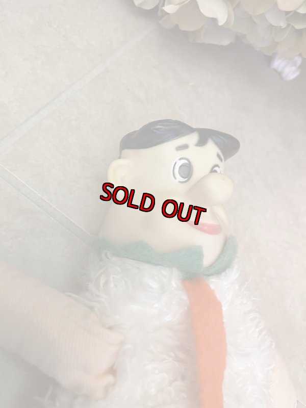 画像8: Flintstones knickerbockers Fred Rubber Face Doll White Cloth red tie 1961 (C) / フリントストーン　ニッカーボッカー　フェイスラバー　フレッド　ドール レッドタイ (8)