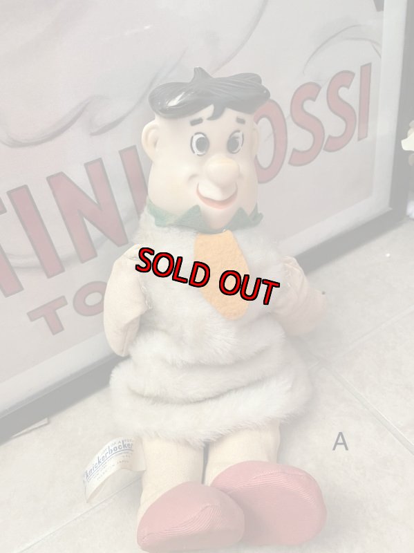 画像1: Flintstones knickerbockers Fred Rubber Face Doll White Cloth orange tie (A) / フリントストーン　ニッカーボッカー　フェイスラバー　フレッド　ドール オレンジタイ (1)