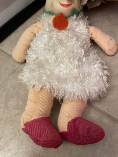 画像2: Flintstones knickerbockers Fred Rubber Face Doll White Cloth red tie 1961 (C) / フリントストーン ニッカーボッカー フェイスラバー フレッド ドール レッドタイ