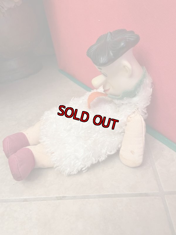 画像3: Flintstones knickerbockers Fred Rubber Face Doll White Cloth red tie 1961 (C) / フリントストーン　ニッカーボッカー　フェイスラバー　フレッド　ドール レッドタイ (3)
