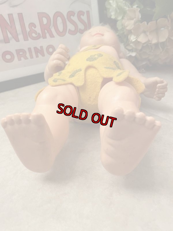 画像7: Flintstones Bamm Bamm Ideal Doll 43cm Yellow Clothes 60’s large / フリントストーンのバンバン、大きめ黄色の洋服ドール (7)