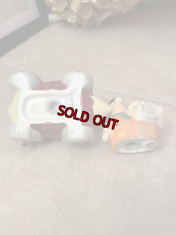画像7: Flintstones Magnetic Ceramic Salt & Pepper (C) / フリントストーン　陶器製、塩コショウのセット マグネティック丸太 (7)