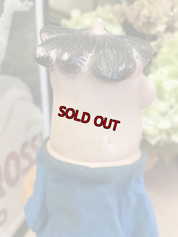 画像5: Hanna Barbera flintstones Fred Face Rubber Hand Puppet Blue Fabric with Black Tie 60’s (B) / ハンナバーベラ　フリントストーン　フレッド　フェイスラバー　パペット　布 (5)