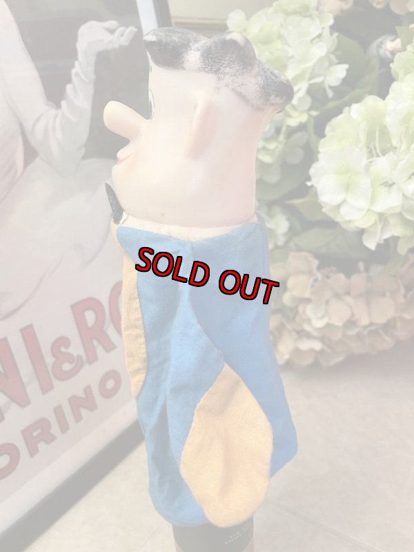 画像3: Hanna Barbera flintstones Fred Face Rubber Hand Puppet Blue Fabric 60’s (A) / ハンナバーベラ フリントストーン フレッド フェイスラバー パペット 布 (3)