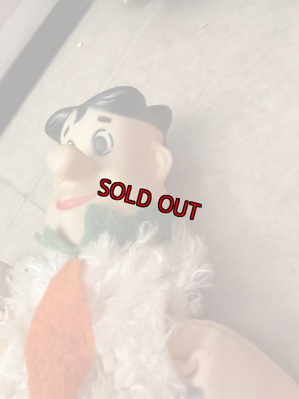 画像9: Flintstones knickerbockers Fred Rubber Face Doll White Cloth red tie 1961 (C) / フリントストーン　ニッカーボッカー　フェイスラバー　フレッド　ドール レッドタイ (9)