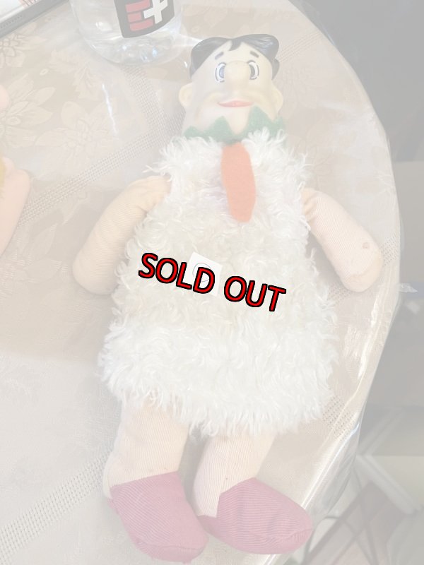 画像2: Flintstones knickerbockers Fred Rubber Face Doll White Cloth red tie 1961 (C) / フリントストーン　ニッカーボッカー　フェイスラバー　フレッド　ドール レッドタイ (2)