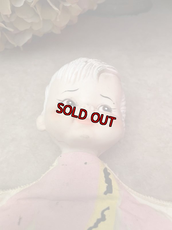 画像8: Flintstones Bamm Bamm Face Rubber Hand Puppet white Fabric 60’s / フリントストーン　バンバン　フェイスラバー　白い洋服　パペット　布 (8)