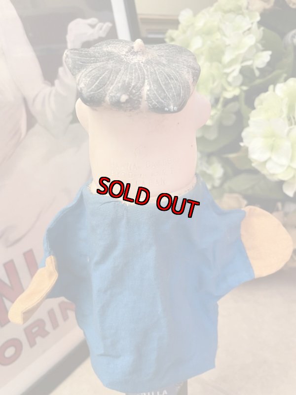 画像4: Hanna Barbera flintstones Fred Face Rubber Hand Puppet Blue Fabric 60’s (A) / ハンナバーベラ フリントストーン フレッド フェイスラバー パペット 布 (4)