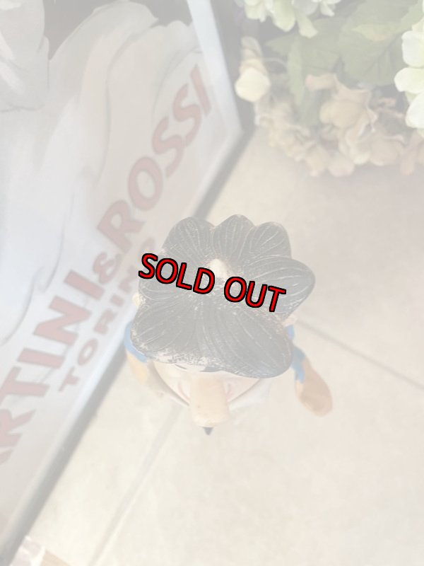 画像2: Hanna Barbera flintstones Fred Face Rubber Hand Puppet Blue Fabric with Black Tie 60’s (B) / ハンナバーベラ　フリントストーン　フレッド　フェイスラバー　パペット　布 (2)