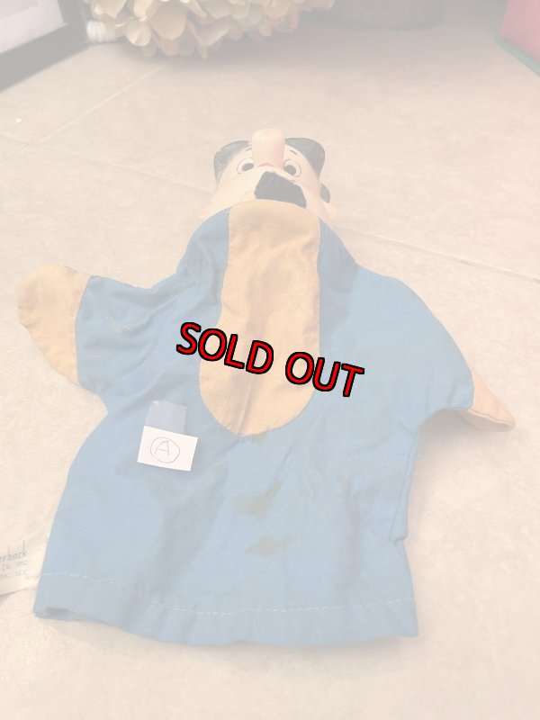 画像8: Hanna Barbera flintstones Fred Face Rubber Hand Puppet Blue Fabric 60’s (A) / ハンナバーベラ フリントストーン フレッド フェイスラバー パペット 布 (8)