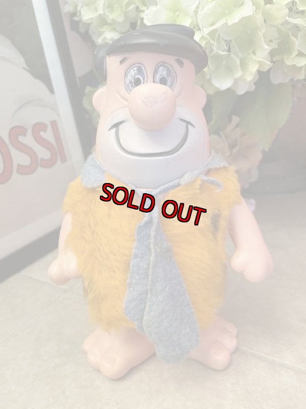 画像1: Hanna Barbera Flintstones Fred Plastic Coin Bank Doll 1975 / フリントストーン　フレッド　プラスチック製 貯金箱　ドール　 (1)