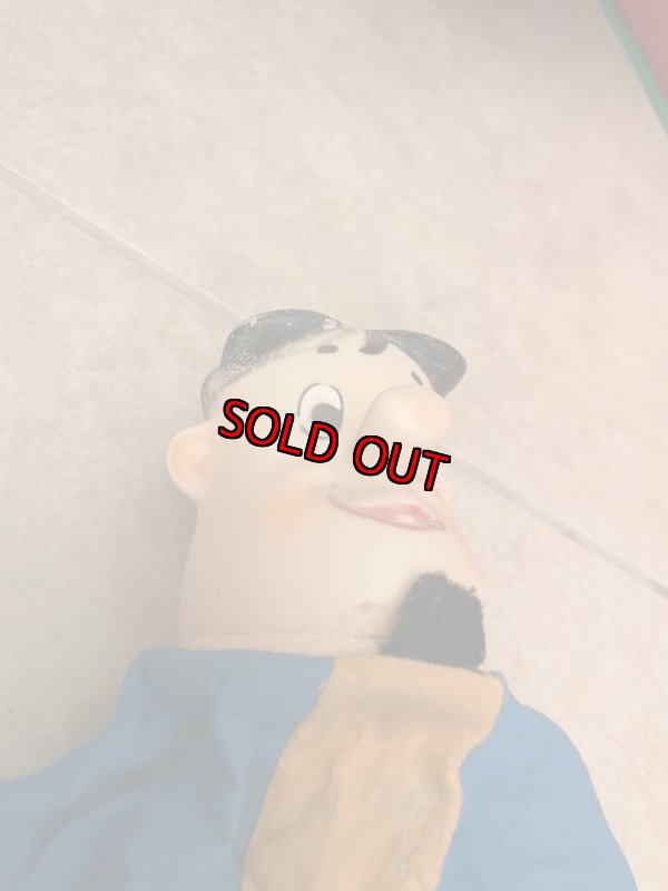 画像9: Hanna Barbera flintstones Fred Face Rubber Hand Puppet Blue Fabric 60’s (A) / ハンナバーベラ フリントストーン フレッド フェイスラバー パペット 布 (9)