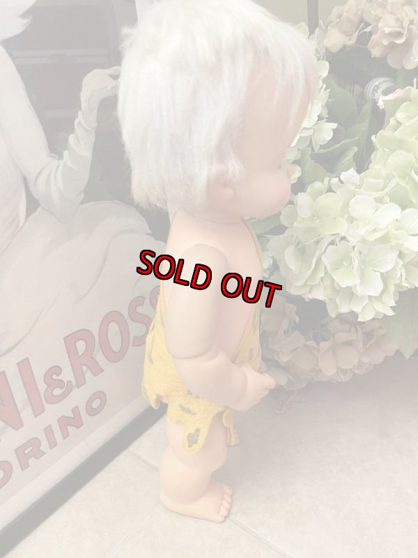 画像6: Flintstones Bamm Bamm Ideal Doll 43cm Yellow Clothes 60’s large / フリントストーンのバンバン、大きめ黄色の洋服ドール (6)