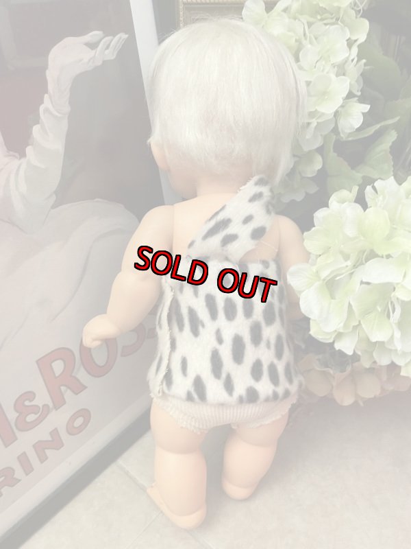 画像4: Flintstones Bamm Bamm Ideal Doll 43cm large White & Black Clothes 60’s  / フリントストーンのバンバン、43cm の大きめ白と黒の洋服ドール (4)