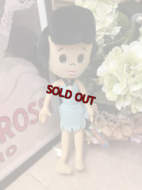 画像1: Hanna Barbera Flintstones Betty Plush Doll with Tag  / フリントストーン タグ付き　ベティ　大きめドール　 (1)