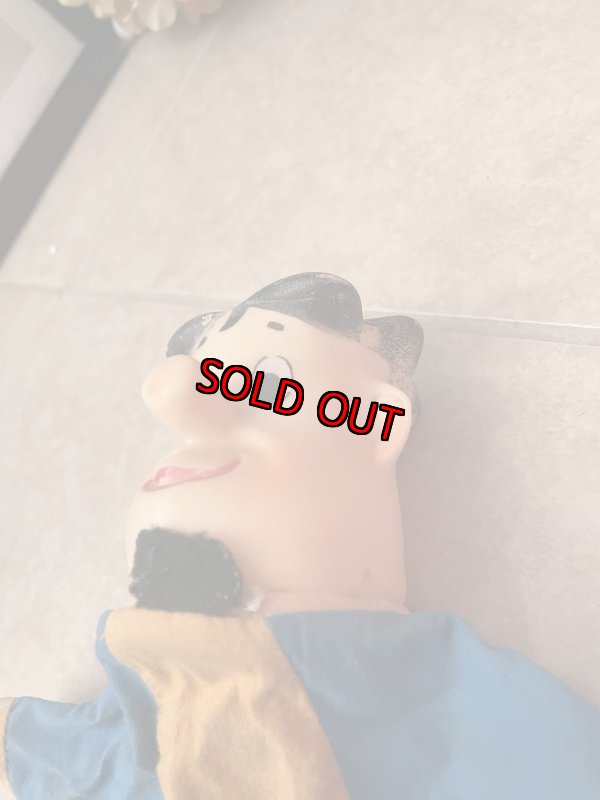 画像10: Hanna Barbera flintstones Fred Face Rubber Hand Puppet Blue Fabric 60’s (A) / ハンナバーベラ フリントストーン フレッド フェイスラバー パペット 布 (10)