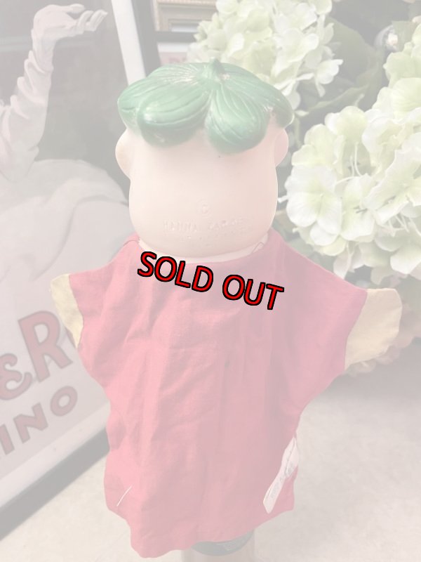 画像4: Flintstones knickerbocker Barney Face Rubber Red clothes Puppet / フリントストーン　ニッカーボッカー　フェイスラバー　バーニー　レッド洋服、グリーン髪の毛　ドール (4)