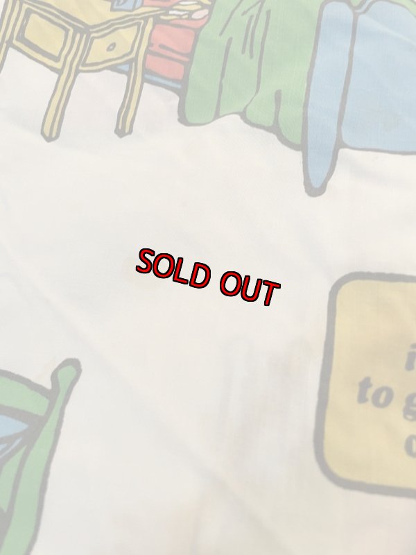 画像6:  Snoopy fabric Box Sheet (A) /  スヌーピー　ボックスシーツ　白生地 (6)