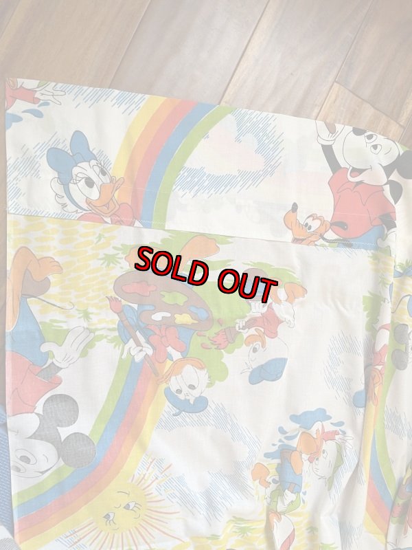画像8: Disney Mickey Mouse Flat  sheet (A) 60‘s / ディズニーのミッキーマウス　フラットシーツ (8)