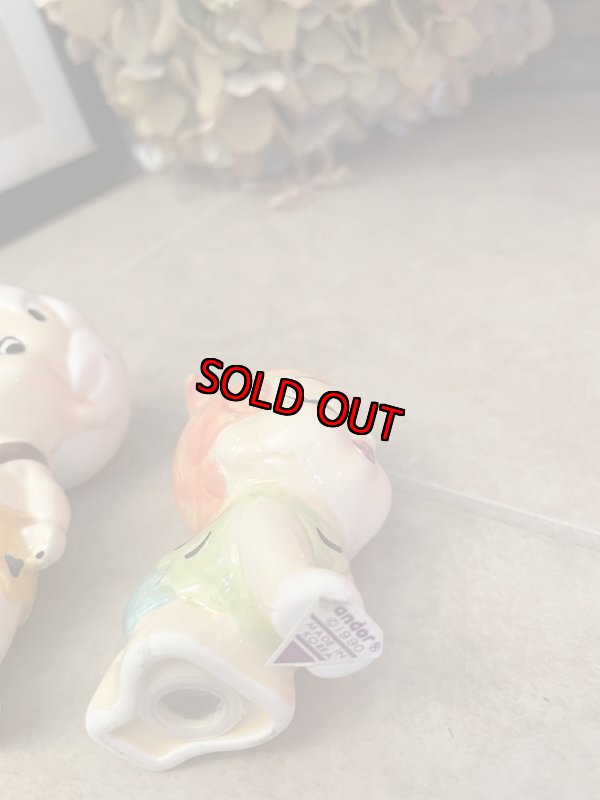 画像9: Flintstones Bamm Bamm & Pebbles Ceramic Salt & Pepper (D) 1990 / フリントストーン　バンバンとペブルスの陶器製、ソルト＆ペッパー、塩コショウのセット  (9)