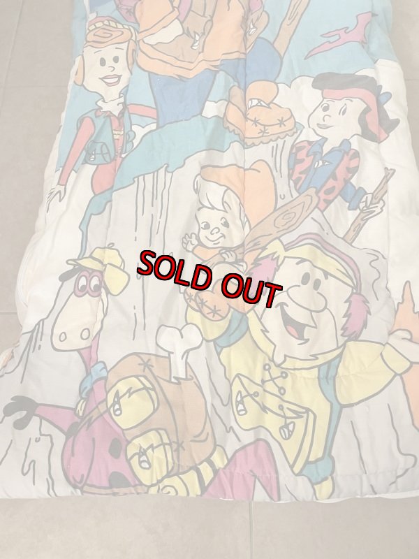 画像2: Coleman Hanna barbera Flintstones Sleeping Bag Blanket / コールマン、フリントストーンズ、のスリーピングバッグ、ブランケット (2)