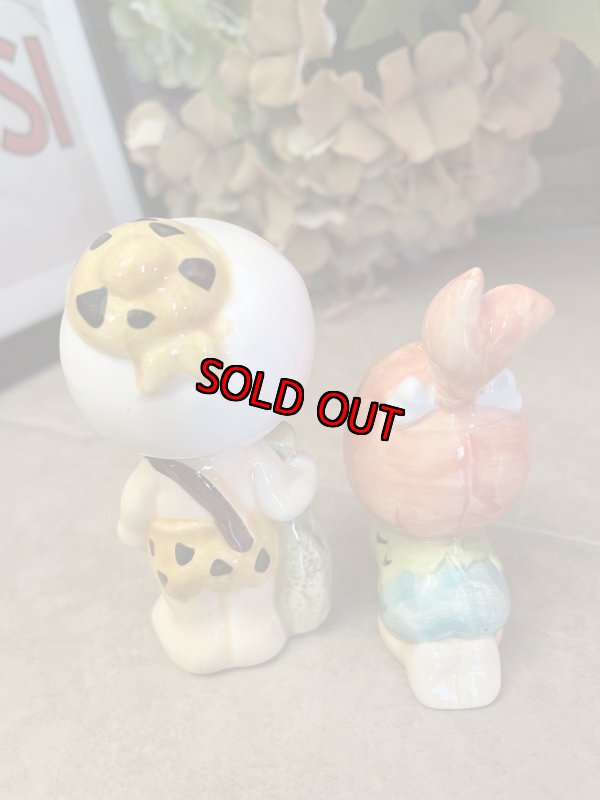 画像4: Flintstones Bamm Bamm & Pebbles Ceramic Salt & Pepper (D) 1990 / フリントストーン　バンバンとペブルスの陶器製、ソルト＆ペッパー、塩コショウのセット  (4)
